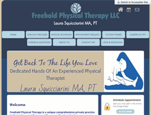 Tablet Screenshot of freeholdptclinic.com